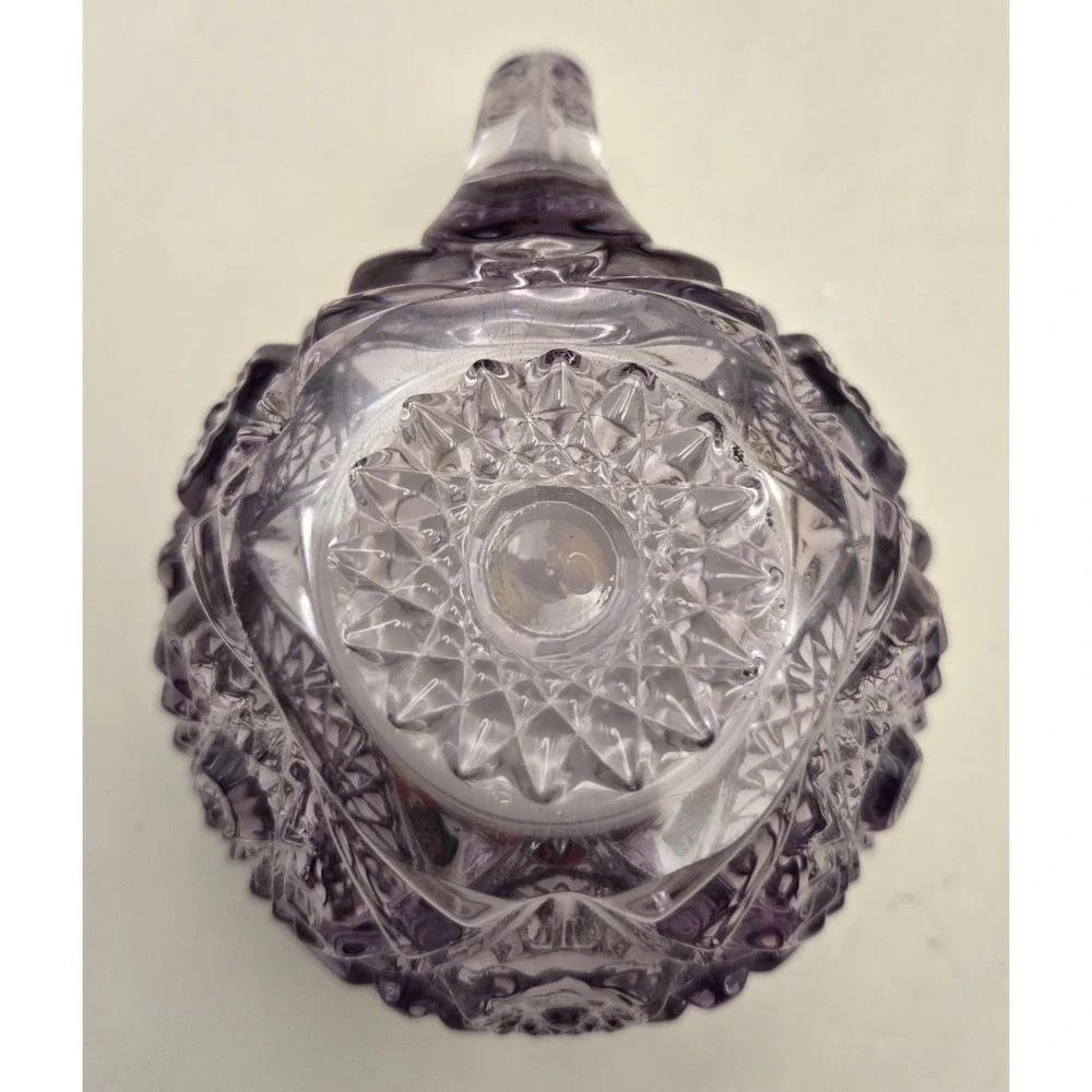 Lilac Crystal Cup Starburst‎ Pattern. Hand Crafted 1990's (#19)